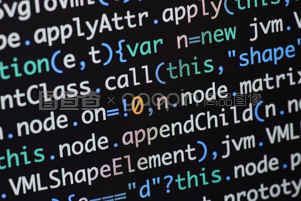真實的java腳本代碼開發屏幕。編程工作流